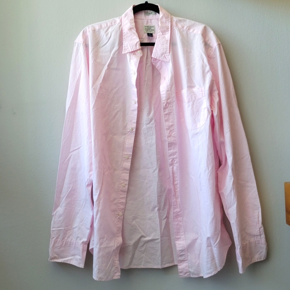 J crew mens button down shirt sz L
